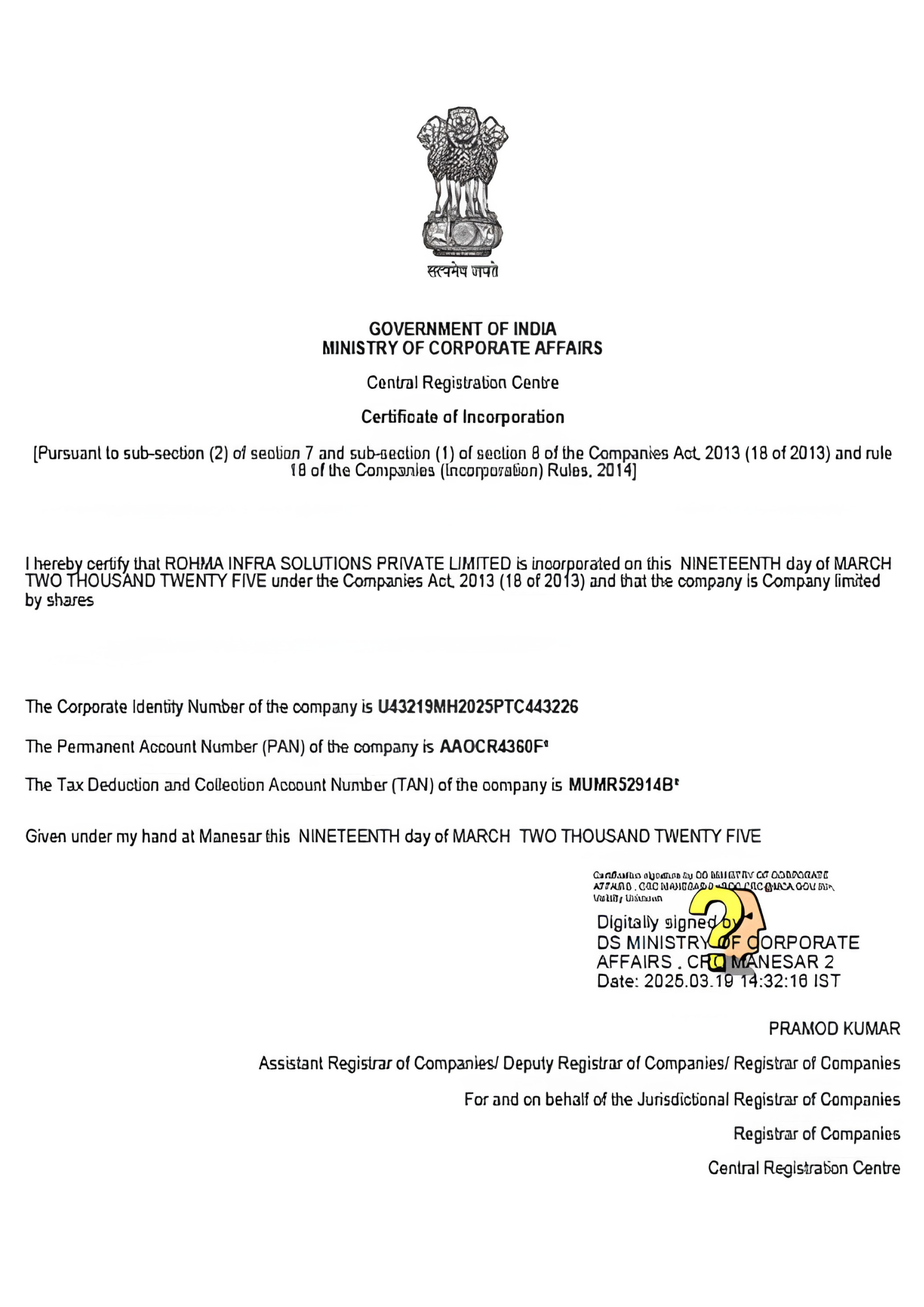 Certificate 3